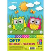 Набор д/тв-ва ФЕТР А4  5л. 5цв.deVENTE 8113209 Hearts сердечки (пленка)