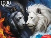 Пазл 1000 эл.РЫЖИЙ КОТ П1000-3062 Черный и белый лев