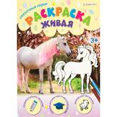 Книжка-раскраска А4  8л.ПРОФ-ПРЕСС Р-0096 Живая раскраска.Сказочные герои лак.