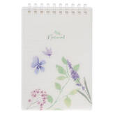 Блокнот А6  80л.кл.греб.ХАТБЕР 80Б6А1мс_33478 Natural blue flowers фольга пласт.обл.