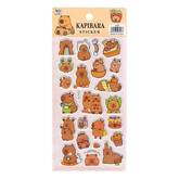 Наклейки-лист 10*22 1000-22,P22072-1 Капибарка объемн.