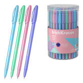 Ручка шар.ERICH KRAUSE Neo Pastel pearl 55380 син.игл.стерж.0,70/0,26мм непрозр.цв.корп.ассорти