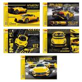 Альбом д/рис.А4 24л.греб.ХАТБЕР 24А4мтлВсп YELLOWsupercar ассорти