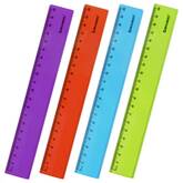 Линейка пласт. 20см BRAUBERG 210766 Fruty прозр.тонир.