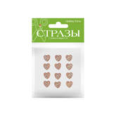 Наклейки д/декора СТРАЗЫ АЛЬТ 2-344/02 Сердечки 16мм ассорти