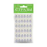 Наклейки д/декора СТРАЗЫ АЛЬТ 2-343/08 Капли 8*13мм ассорти
