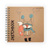 Скетчбук 20*20 120л.греб.BV 1-551/02 Ассорти тв.обл.крафт блок 70г/м2