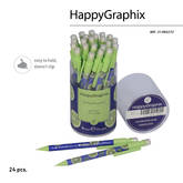 Карандаш авт. 0,7мм с ласт.BV 21-0042/12 HappyGraphix.Fresh & fruity.Лайм
