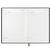 Ежедневник недатир.А5 160л.кл.ФЕНИКС ESC 71050 Софт-тач черн.-син.интегр.кожзам черн.срез крем.блок