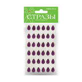 Наклейки д/декора СТРАЗЫ АЛЬТ 2-343/08 Капли 8*13мм ассорти