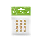 Наклейки д/декора СТРАЗЫ АЛЬТ 2-344/02 Сердечки 16мм ассорти