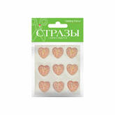 Наклейки д/декора СТРАЗЫ АЛЬТ 2-344/03 Сердечки 20мм ассорти